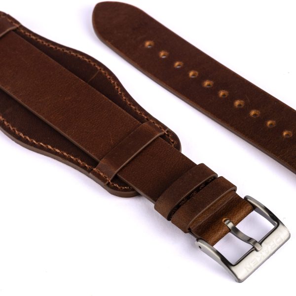 Leather Bund Single-Pass Strap